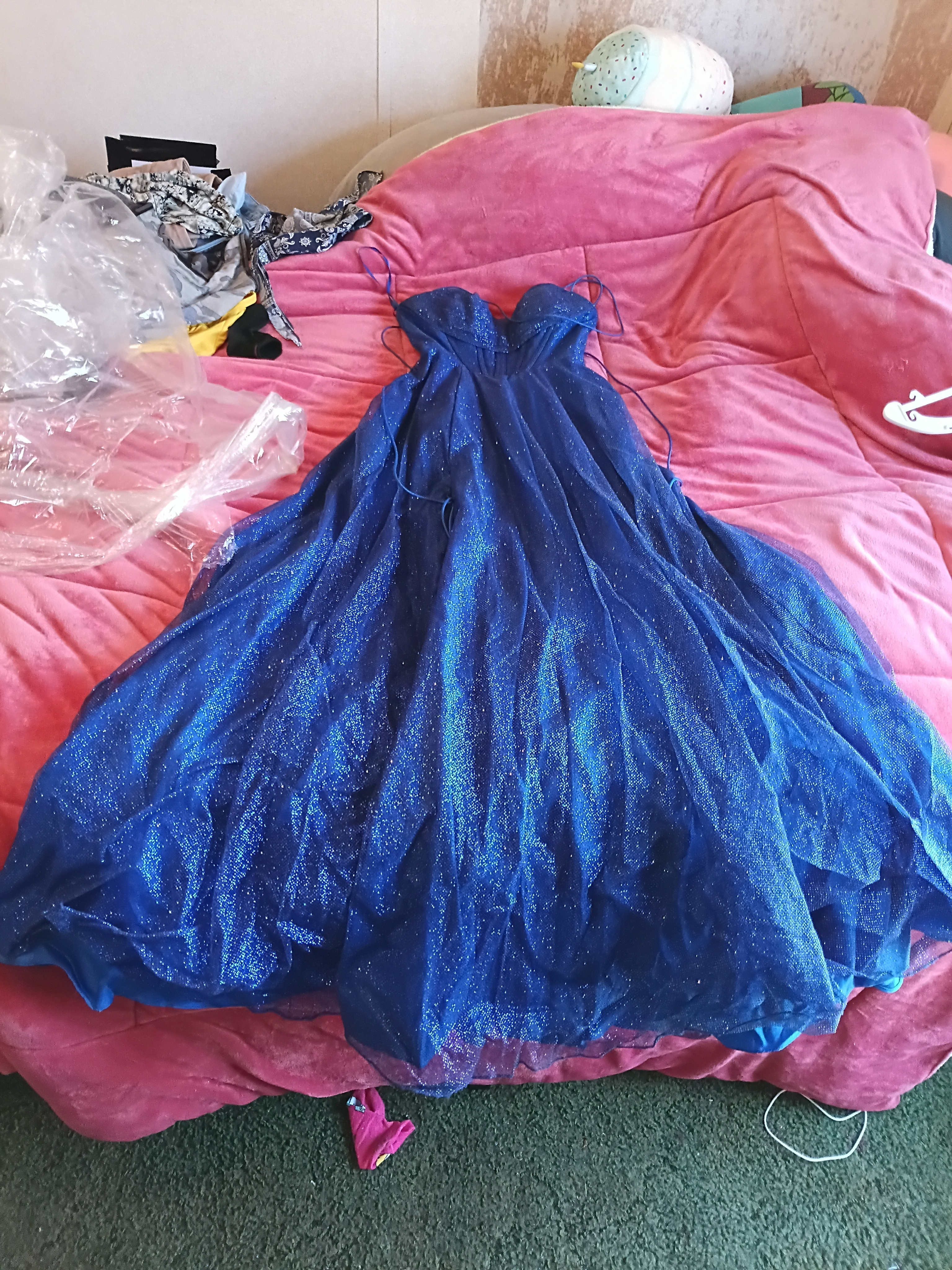 Sparkling Royal Blue Prom Gown